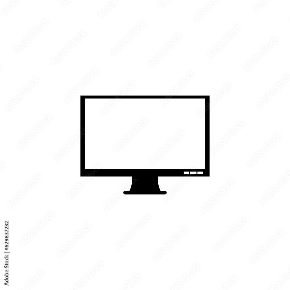 Poster pc computer monitor icon isolated on transparent background
