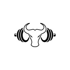 Bull gym icon isolated on transparent background
