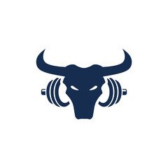 Bull gym icon isolated on transparent background