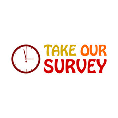 Take our survey isolated on transparent background
