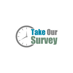 Take our survey isolated on transparent background