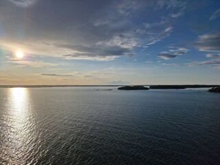 sunset over the ocean