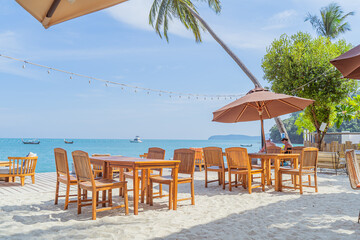 Visit a popular pink flamingo concept restaurant in a cafe next to the sea, Sue Flamingo, Ao Yon...