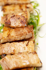 Grilled Pork Belly with Green Onions