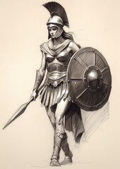 Greek goddess Athena - 629840471