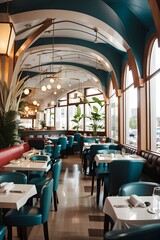 Interior of a restaurant