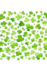 Celebrate St. Patrick's Day with a festive touch, adorned by a vibrant shamrock made of green paper. Ai Generative