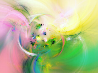 purple and green abstract fractal background 3d rendering illustration