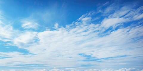 Summer sky. Blue and white cloudscape. Nature beauty. Abstract sky with clouds. Sunlight beautiful view