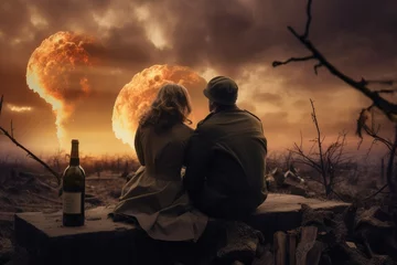 Apocalyptic couple moment. Generate Ai © nsit0108