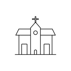 Church icon vector. Religion illustration sign. Temple symbol. Christianity logo.