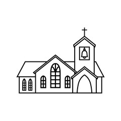 Church icon vector. Religion illustration sign. Temple symbol. Christianity logo.