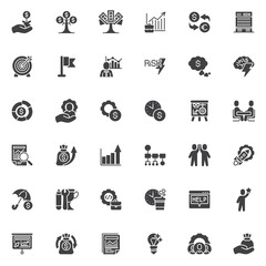 Business and finance vector icons set