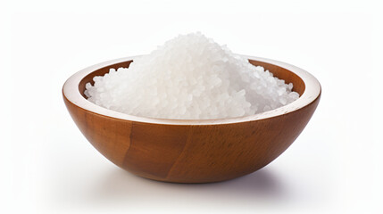 Fototapeta na wymiar Sea Salt in a bowl isolated on white background
