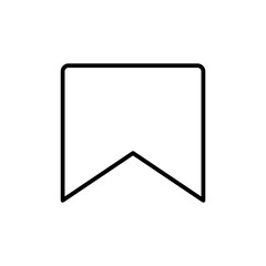 outline bookmark icon isolated on white background