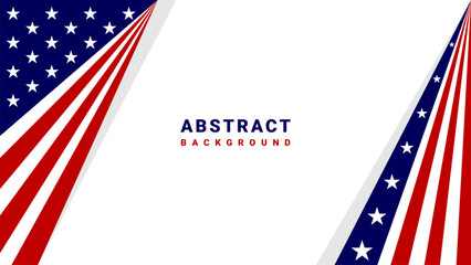 Abstract background with flag of United States on white background