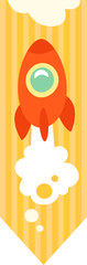 Rocket Bookmark Stripe