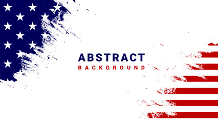 Abstract background with hand painted brush flag of United States on white background © Lilo