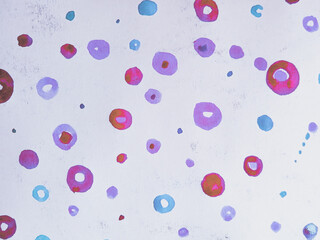 Abstract Polka. Multicolour Hand Free Dots.