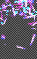 Blue Element Background Transparent Vector. Particle Overlay Design. Violet Galaxy Template. Pink Vintage. Twinkle Falling Card.