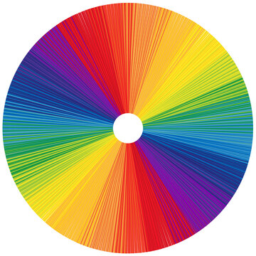 Disque palette couleurs arc-en-ciel 
