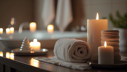 candles in the spa