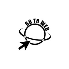 Go To Web icon isolated on transparent background