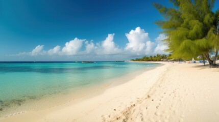 Seven Mile Beach on Grand Cayman island, Cayman Islands, Generative AI
