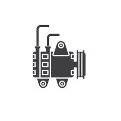 illustration of car air conditioning compressor.