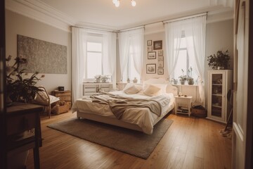 Clean cozy room. Generate Ai