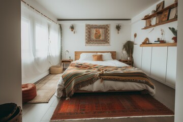 Clean cozy room pillow. Generate Ai