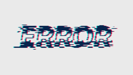 Glitched Leak Monochrome Error Word Art, Pixel Art