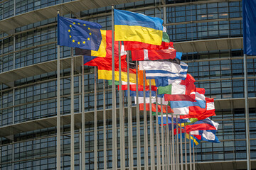EU parliament in Strasbourg, Alsace, France, Eruope
