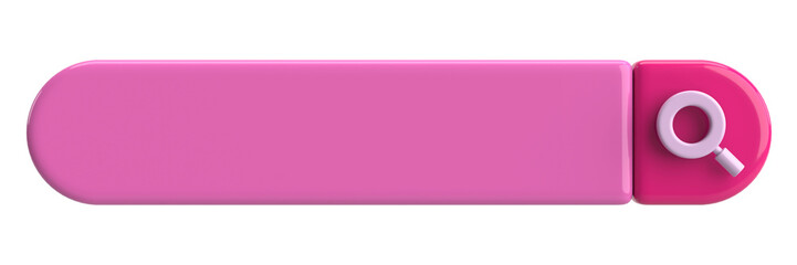 Search field. Search bar. 3D illustration.