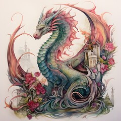 dragon peaceful beautiful