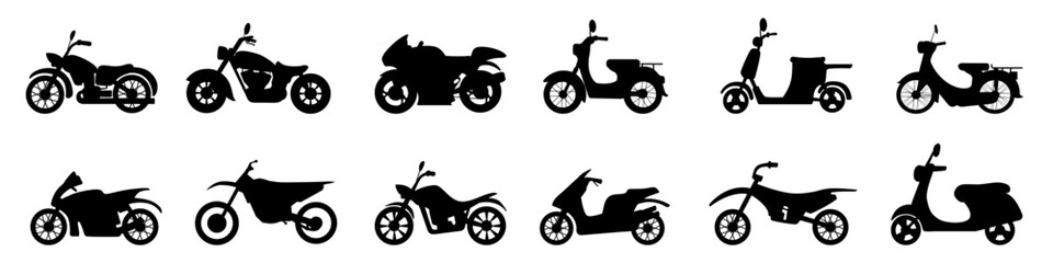Motorbike icon vector. Moped illustration sign. scooter symbol or logo. - obrazy, fototapety, plakaty
