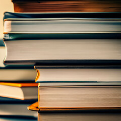 Fototapeta premium Pile of books isolated on white. Contains clipping path.