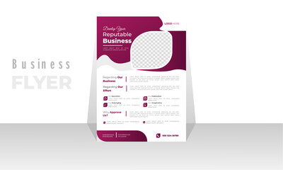 Modern Minimal  Stylish Business Flyer Design Template. 
