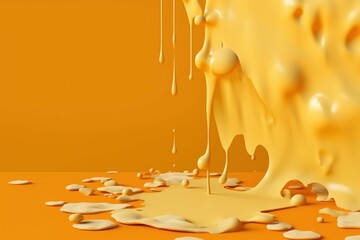 Melted cheese background. Generate Ai
