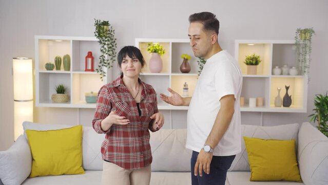 The couple who encountered a bad smell when they came home.