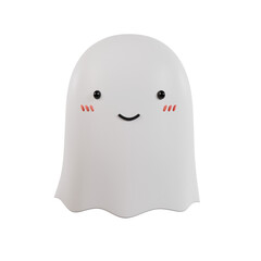 Cute Ghost. Halloween Element 3D Illustration.
