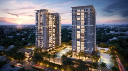 Fototapeta premium rent modern housing sale new apartment, generative ai