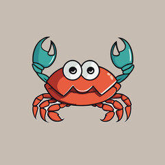 crab cartoon vector animal illustration