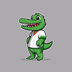 cartoon animal crocodile illustration vector