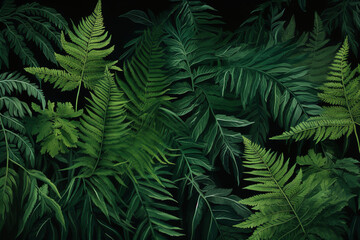Fototapeta na wymiar A seamless texture reveals a sea of lush green leaves, their soft and velvety surfaces inviting touch. The overlapping foliage creates a mesmerizing pattern, evoking a sense of serenity and connection
