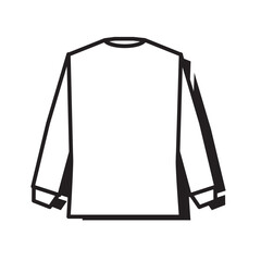 Longsleeve icon, Men's clothing icon, thin line style. Elegant, Collection of Men's Clothes and accessories. Various types of men's clothes for work and leisure. Boy doodle vector illustration icon,