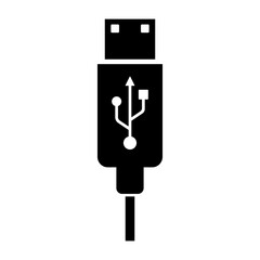 USB cable icon vector on trendy style for design and print