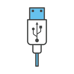 USB cable icon vector on trendy style for design and print
