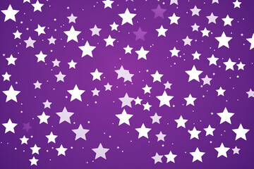 purple and white stars background illustration, vector art, minimalist