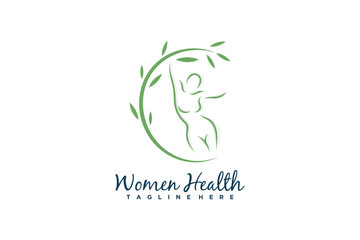 Woman health logo design element for your business
